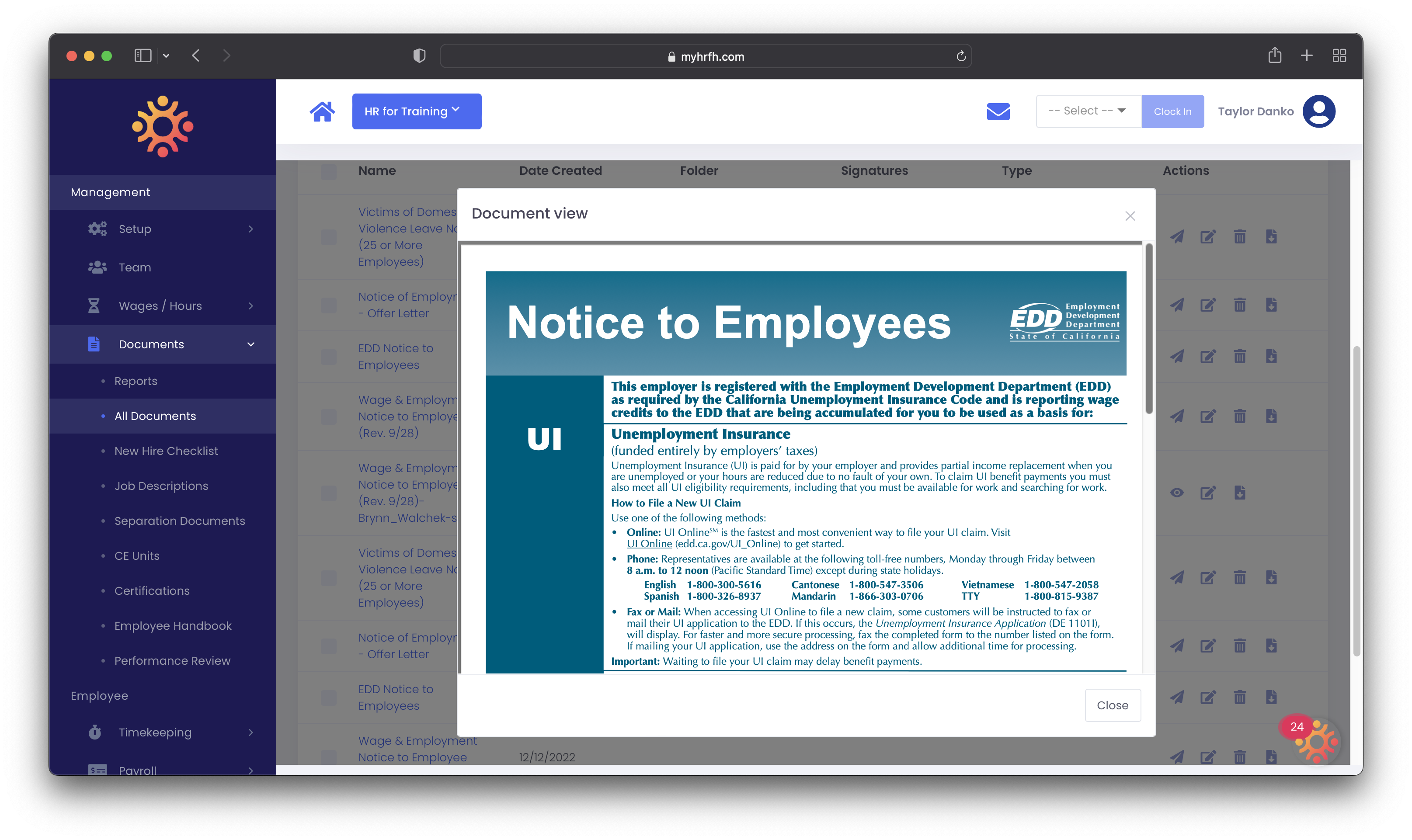 notice to employees new hire