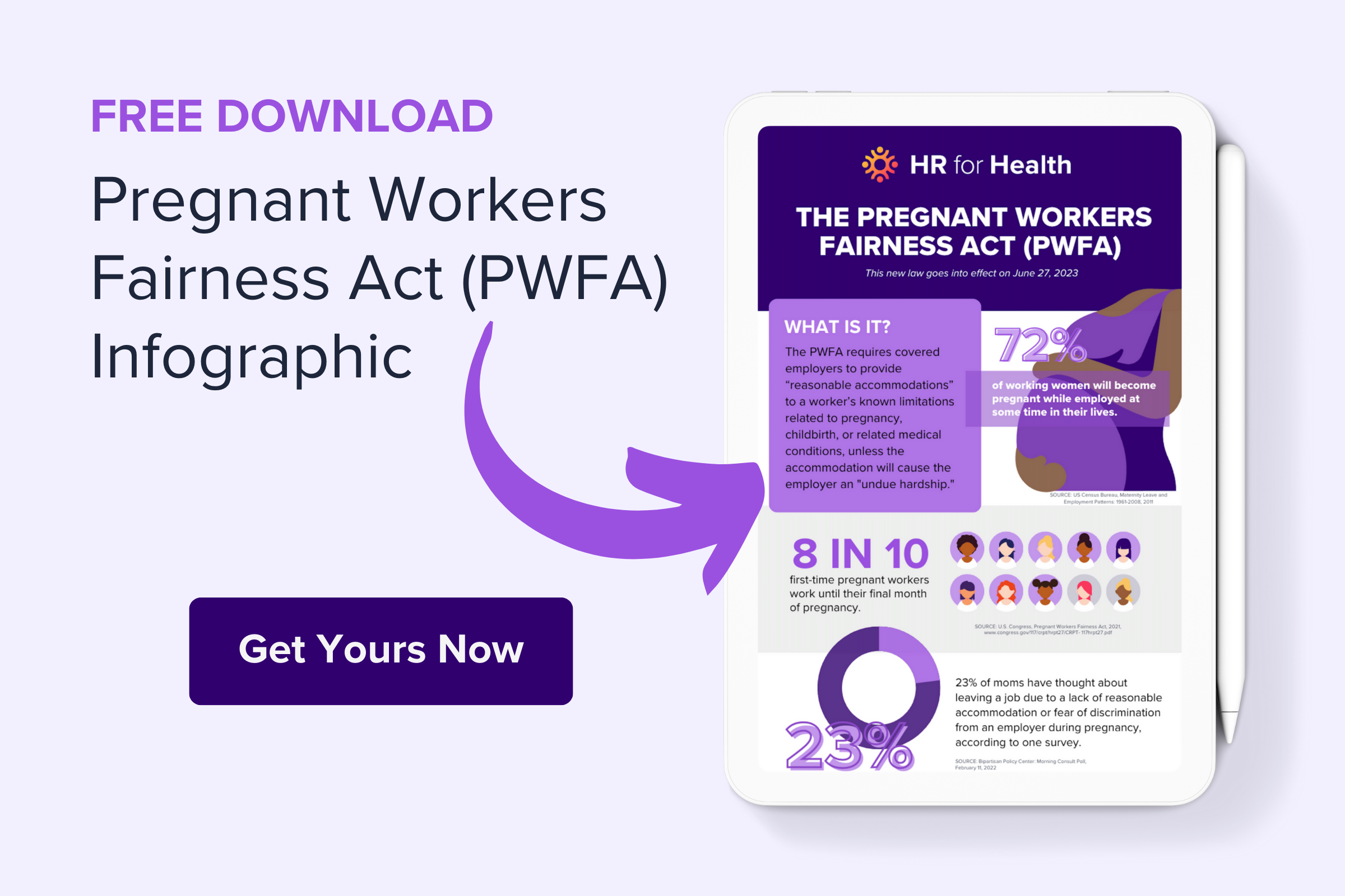 pregnant workers fairness act poster download purple